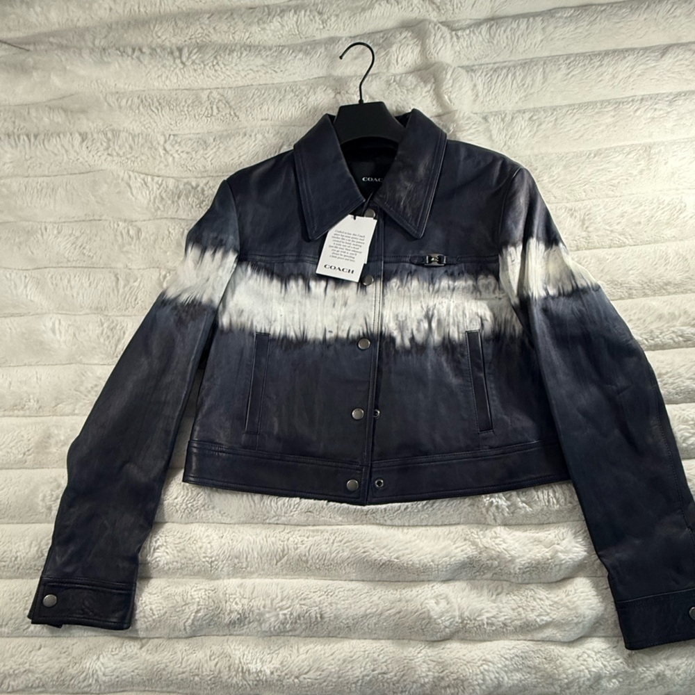 Coach Blue and White Tie-Dye Jeans